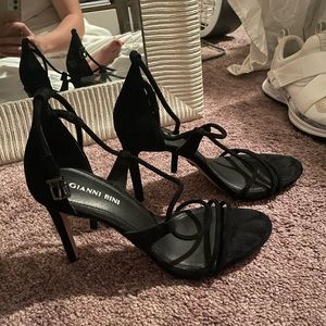 Black Gino Bini Strappy Heels
